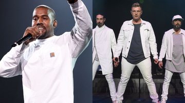 Kanye West (Foto: Dimitrios Kambouris/Getty Images) e Backstreet Boys (Foto: Nicholas Hunt / Equipe)