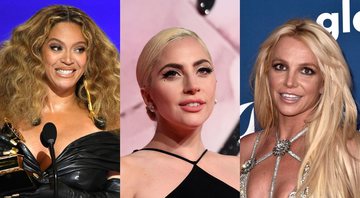 Beyoncé (Foto: Kevin Winter/Getty Images), Lady Gaga (Foto: Stuart C. Wilson/Getty Images) e Britney Spears (Foto: Alberto E. Rodriguez/Getty Images)