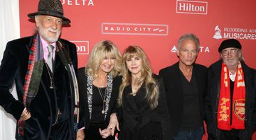 Mick Fleetwood, Christine McVie, Stevie Nicks, Lindsey Buckingham e John McVie do Fleetwood Mac em 2018 (Foto: Greg Allen/AP Images)