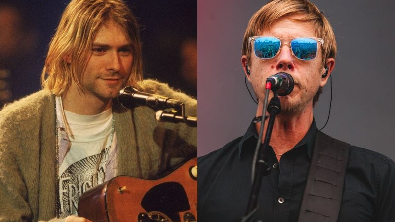 Kurt Cobain em cena do MTV Unplugged (Foto: Divulgação/MTV)/ Interpol no Lollapalooza 2019 (Foto: Thiago Almeida)