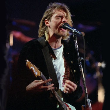 Kurt Cobain em uma de suas últimas apresentações ao vivo, em dezembro de 1993 - AP