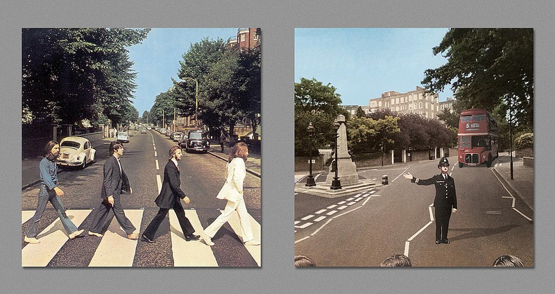 É claro que os Beatles atravessaram a <i>Abbey Road</i> em segurança - como fazem os bons pedestres. - Reprodução/Tumblr/Harvezt