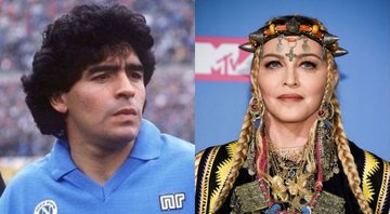 Diego Maradona (Foto: Divulgação) e Madonna (Foto: Evan Agostini/Invision/AP)