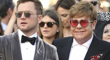 Taron Egerton e Elton John no Festival de Cannes 2019 (Foto:Vianney Le Caer/Invision/AP)